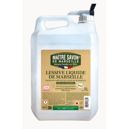 Maitre Savon płyn do prania Marseille certyfikowany Ecocert Ecodetergent 5L kanister kranik dozownik